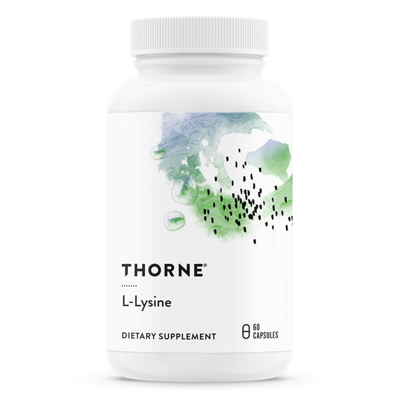 Thorne L-Lysine - 500mg Lysine - Essential Amino Acid - Supports Immune Function, Bone Health, Skin Integrity, Wound Healing and Collagen Formation - Gluten-Free, Soy-Free, Dairy-Free - 60 Capsules - NewNest Australia