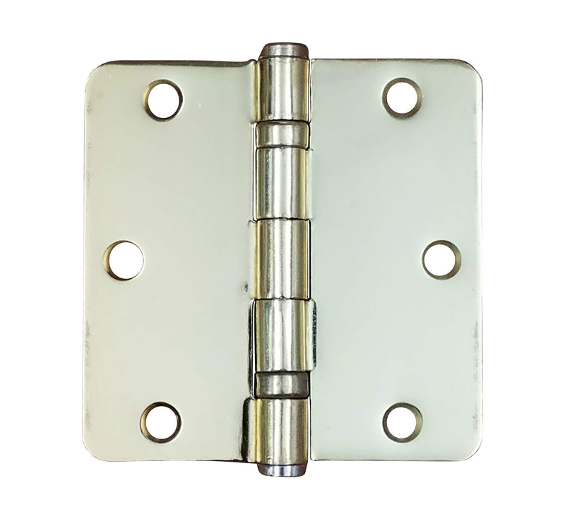 Hinge Outlet Polished Brass Door Hinges, Ball Bearing, 3.5 Inch with 1/4 Inch Radius, 2 Pack - NewNest Australia