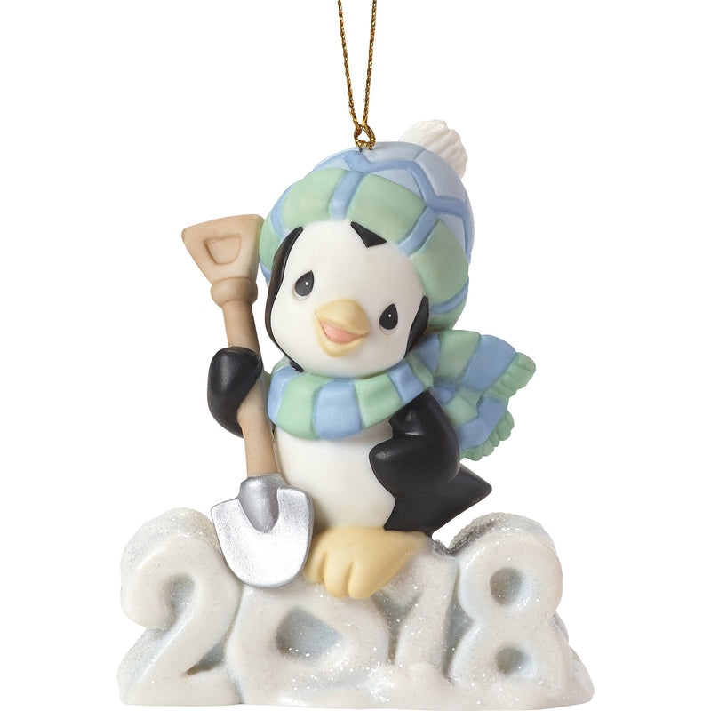 NewNest Australia - Precious Moments" Wishing You A Cool Yule Dated 2018 Animal Ornament, Multicolor 2018 Penguin 