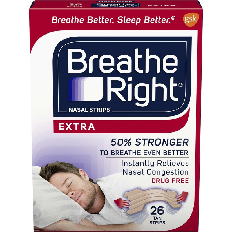 Breathe Right Nasal Strips to Stop Snoring, Drug-Free, Extra Tan, 78 Count (26 Each, Pack of 3) - NewNest Australia