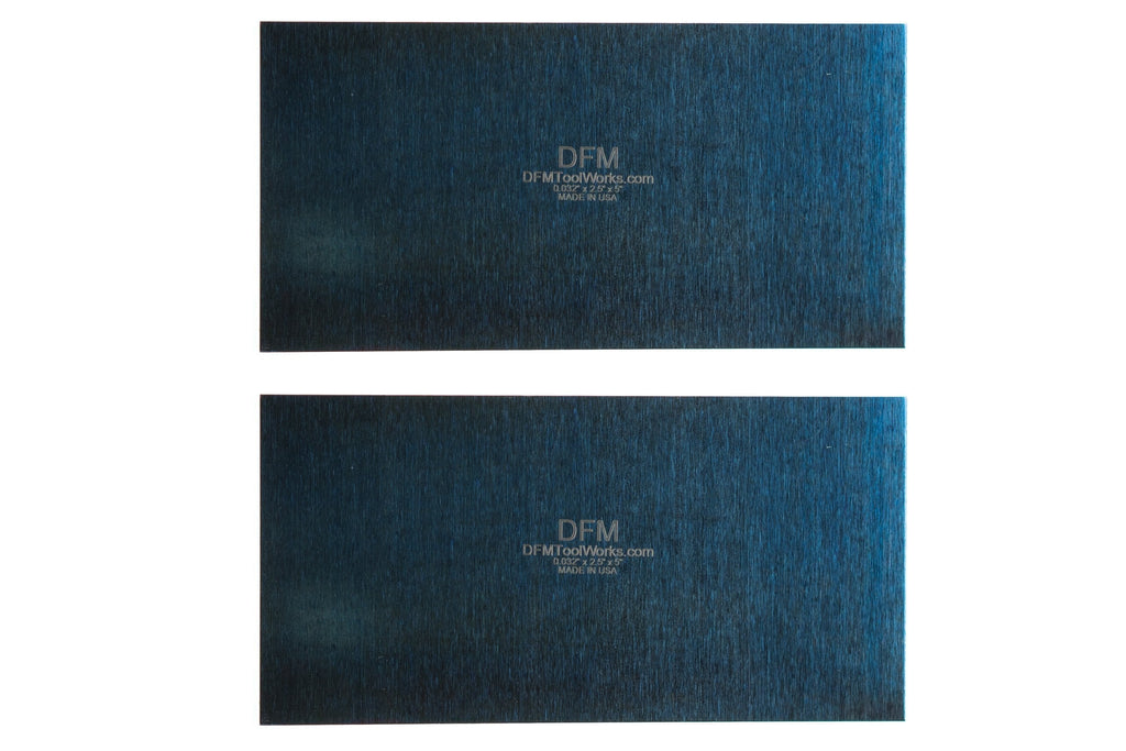 DFM Tool Works Blue Cabinet Scraper Rectangle Sets- MADE IN USA - Multiple Sizes (2, 0.032" x 2.5" x 5") 0.032" x 2.5" x 5" - NewNest Australia