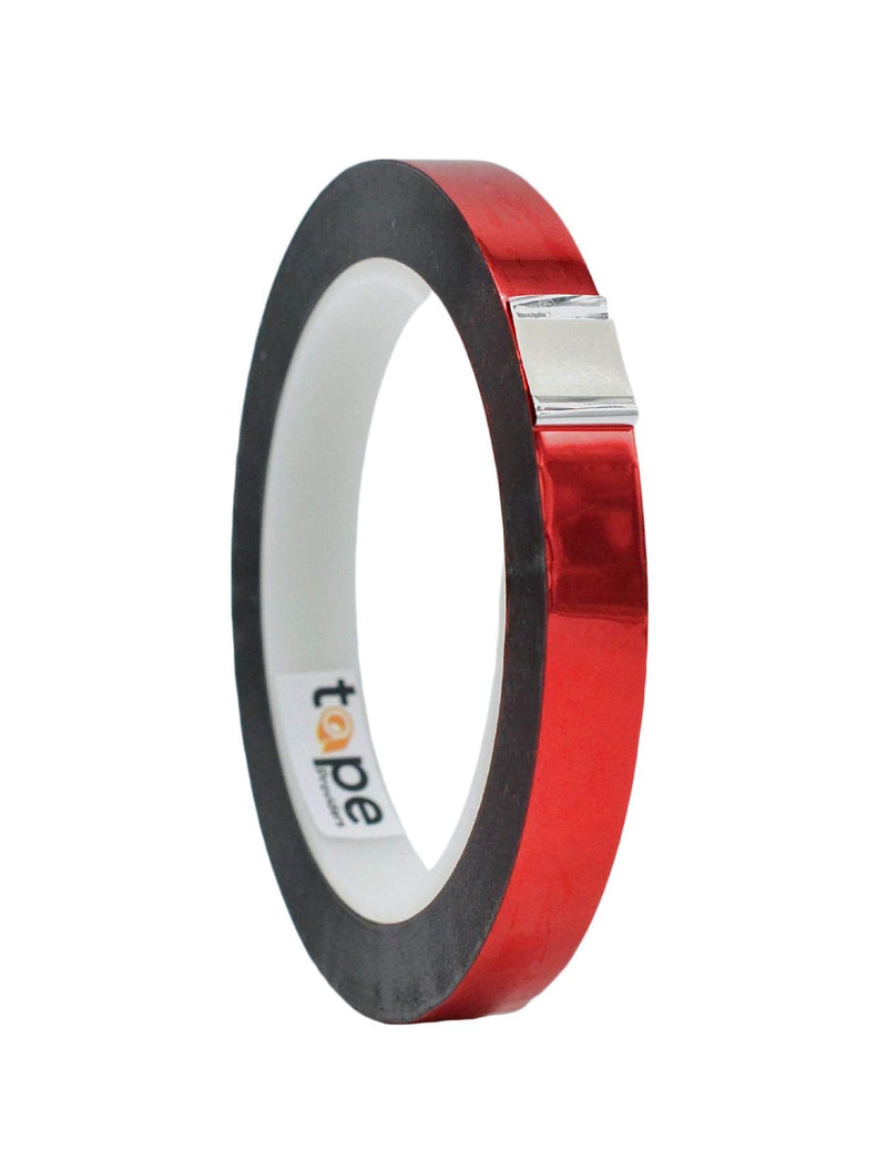 WOD MPFT2 Red Metalized Polyester Mylar Film Tape with Acrylic Adhesive, 1/2 inch x 72 yds. Vibrant Mirror Like Finish, Decor Tape for Detailing Accent Wall, Graphic Arts, Car and Boat Trim 1/2 inch (12.7mm) - NewNest Australia