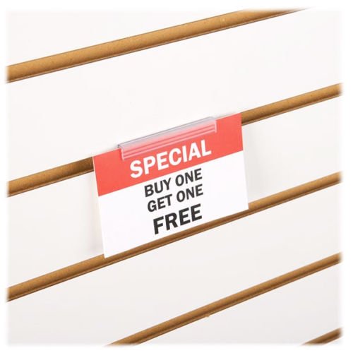 Slatwall Economy Sign Holder - Flush Signage & Card Grip for Slatwall Panels - 10 Pack - NewNest Australia