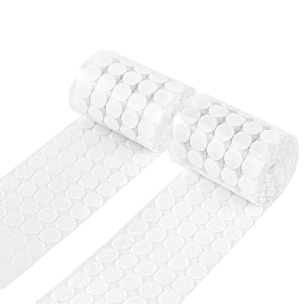 SUBANG 1500 Pieces Self Adhesive Dots 0.79 inch Sticky Back Coins Hook & Loop Self Adhesive Dots, White - NewNest Australia