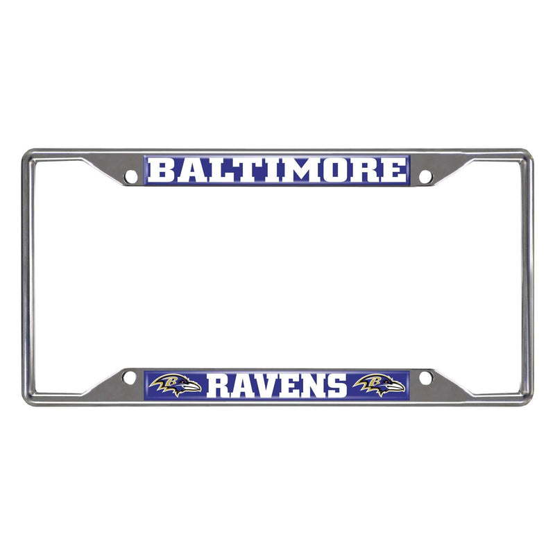 FANMATS NFL Unisex-Adult Chrome License Plate Frame Baltimore Ravens 6.25" x 12.25" Blue - NewNest Australia