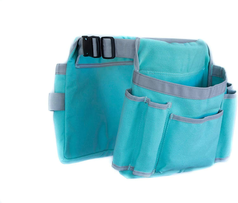 Women Tool Belt Pouch/Utility Belt For Hairdressing Craft Gardening Carpentry Tiffany Blue Adjustable Durable Canvas 10 Pockets Vixen Custom Fit - NewNest Australia