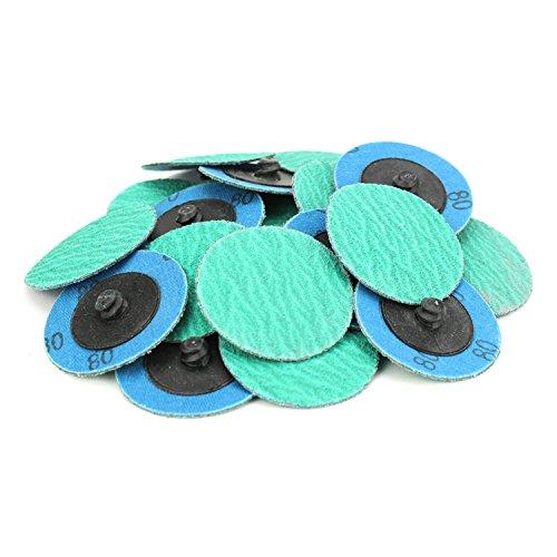 BHA Green Zirconia with Grind Aid Quick Change Sanding Discs Type R Male Roll On, 2" (80 Grit) - 25 Pack 80 Grit - NewNest Australia