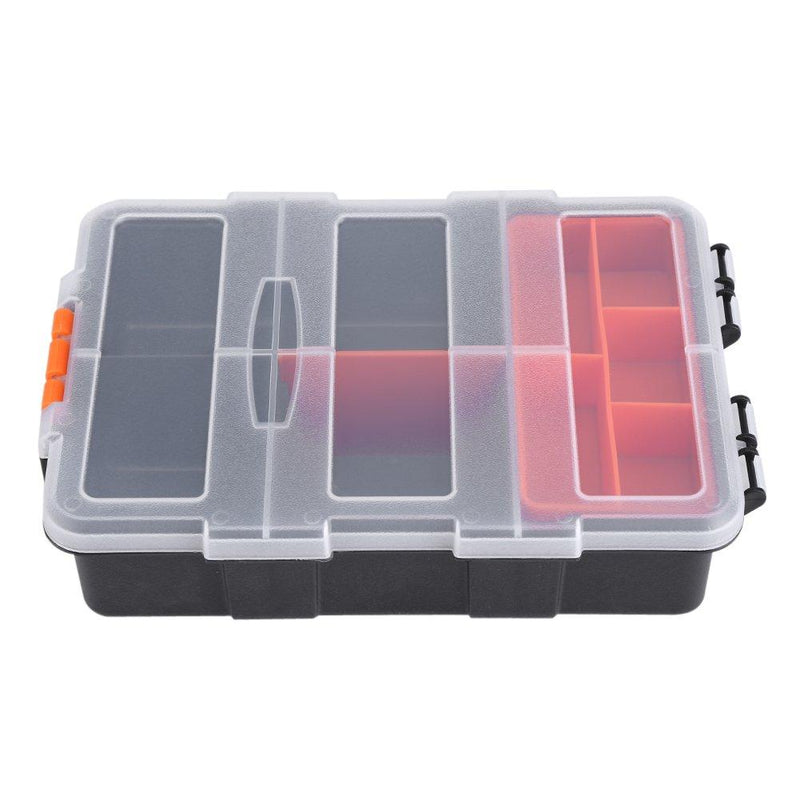 Plastic Heavy-Duty Tool Storage Box Two-Layer Components Storage Case Organizer Small Parts Tool Box - NewNest Australia