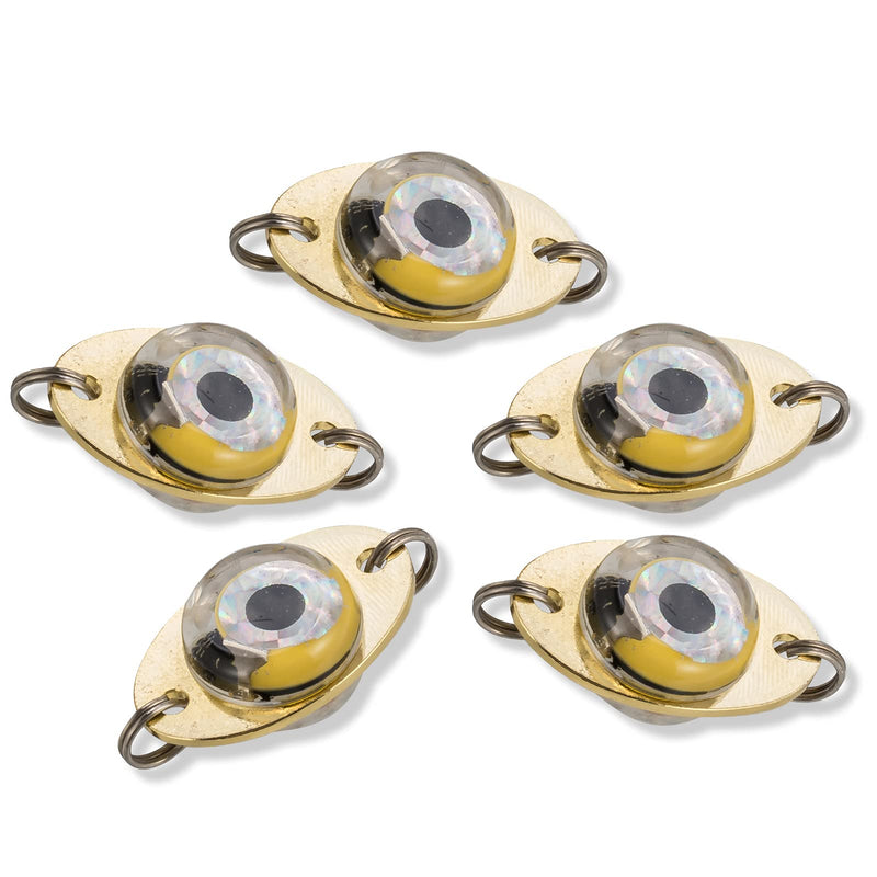 Dr.Fish LED Fishing Lures Kit Deep Drop Fishing Lights LED Fishing Spoons Underwater Flasher Diamond Lights Trolling Lures Halibut Rig Mini spoon(Pack of 5) - NewNest Australia