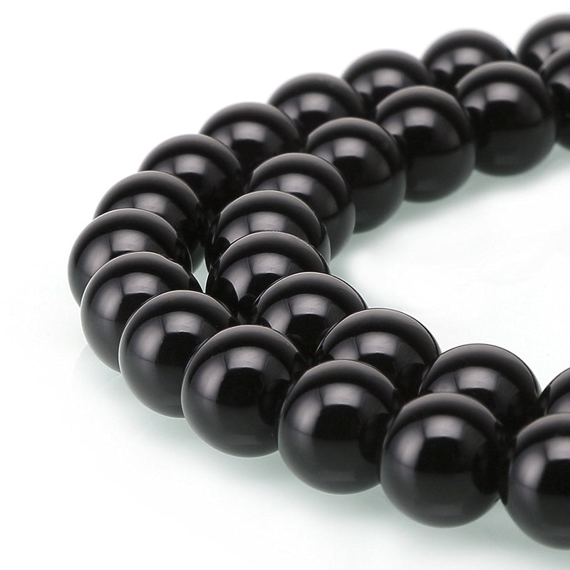 4mm Natural Black Onyx Beads Round Gemstone Loose Beads for Jewelry Making (95-100pcs/strand) 4mm - NewNest Australia
