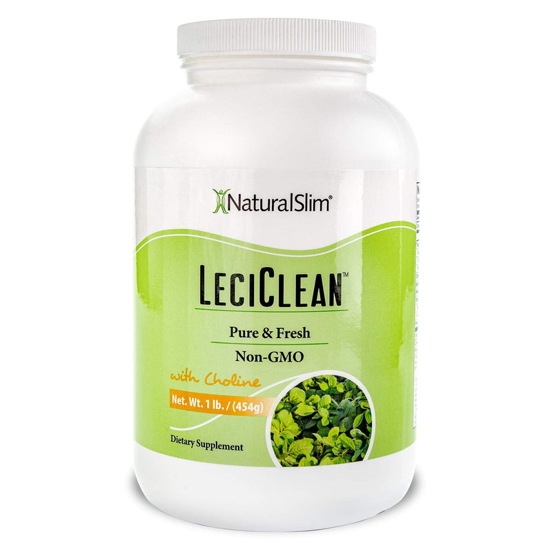 NaturalSlim LeciClean - Soy Lecithin Granules with Choline - 100% Pure Lecithin Powder Food Grade - Metabolism & Weight Management Support - Easily Dissolves in Protein Shake - Non GMO 454 Grams - NewNest Australia