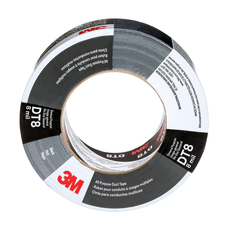 3M DT8 Industrial Strength Multi-Use Duct Tape, Black, 1.88in x 60 yd x 8 mil Thickness – Professional Grade Adhesive, 1 Pack 1 Roll - NewNest Australia