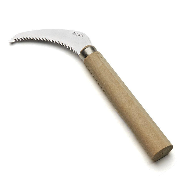 Kings County Tools Angled Japanese Root Cutter and Weeder | Pocket-Sized Garden Tool | Serrated Stainless-Steel Blade | Wooden Handle | 9” Length - NewNest Australia