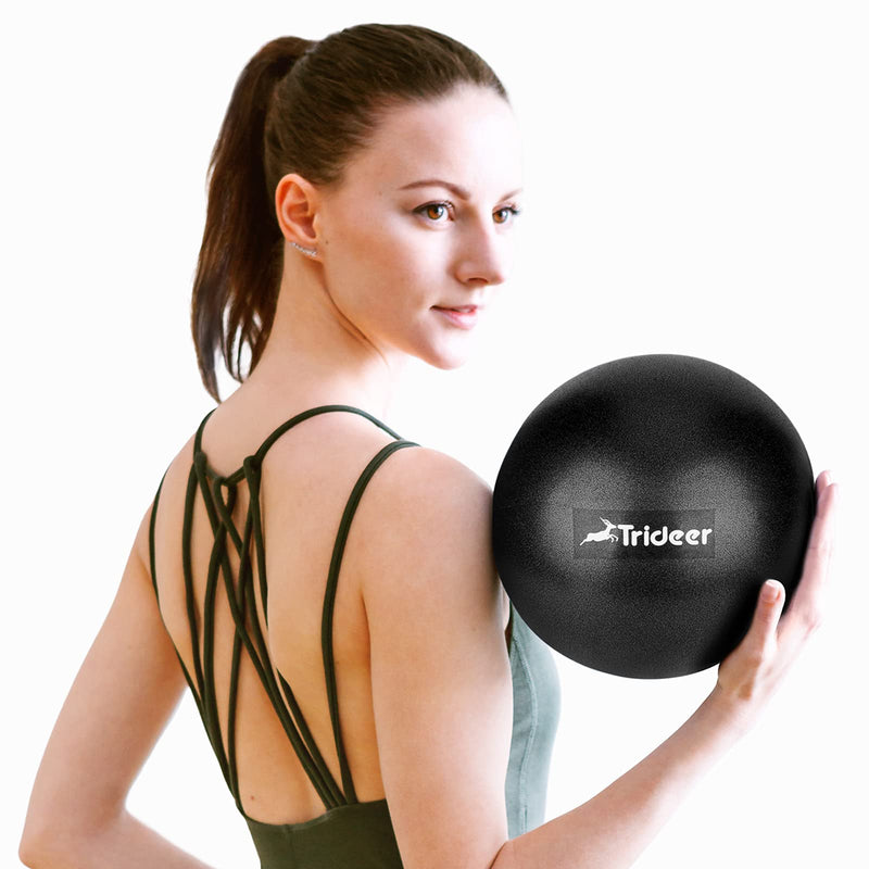 Trideer Pilates Ball, Barre Ball, Mini Exercise Ball, 9 Inch Small Bender Ball, Pilates, Yoga, Core Training and Physical Therapy, Improves Balance (Home & Gym & Office) Black - NewNest Australia