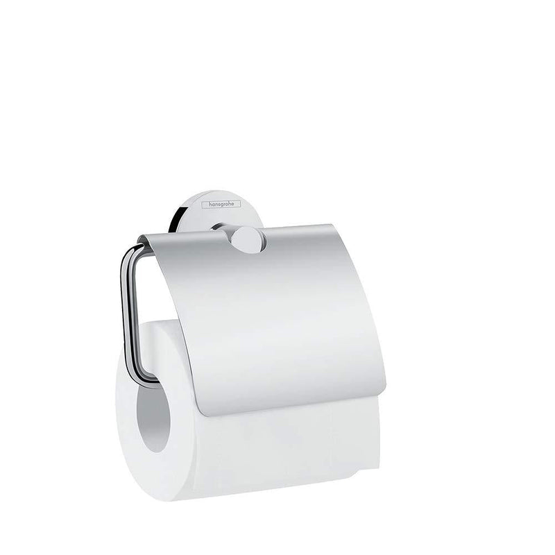 hansgrohe Toilet Paper Holder with Cover 5-inch Toilet Paper Holder in Chrome, 41723000 Toilet Roll Holder with Cover - NewNest Australia