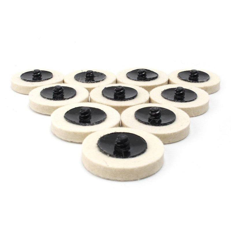 10 Piece Roloc Style 2" Wool QC Disc Polishing Buffing Pads Wheels 2-inch（10Pcs） - NewNest Australia