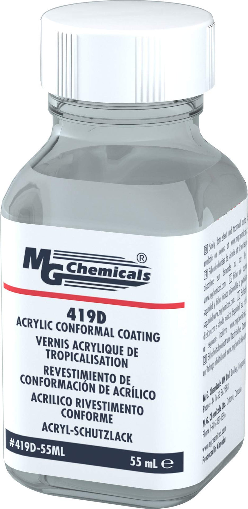 MG Chemicals - 419D-55ML 419D Premium Acrylic Conformal Coating, 55 mL Bottle, IPC 830, UL 94V-0 (File # E203094) - NewNest Australia