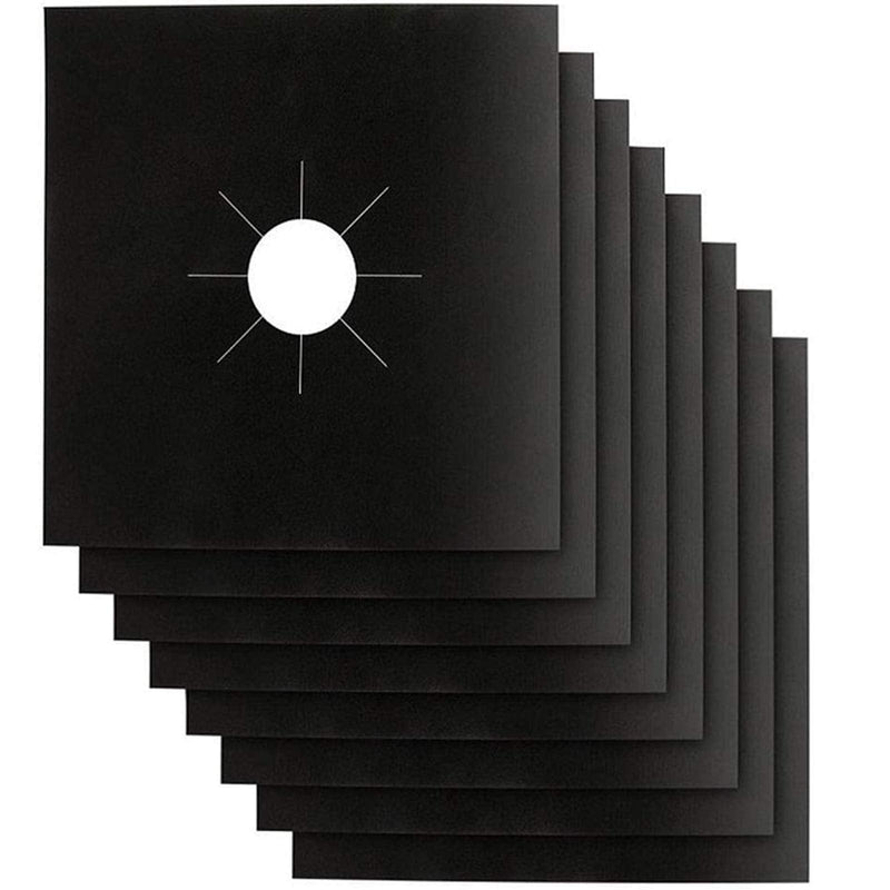 Stove Burner Covers - Gas Stove Protectors Black 0.2mm Double Thickness, Reusable, Non-Stick, Fast Clean Liners for Kitchen/Cooking. Size 10.6" x 10.6" BPA Free(8 Packs) - NewNest Australia