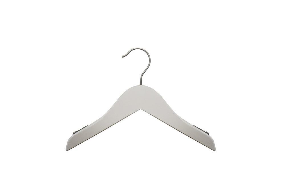 NewNest Australia - NAHANCO 20110HU Wooden Baby/Infant Hangers, 10", Low Gloss White, Home Use (Pack of 25) 