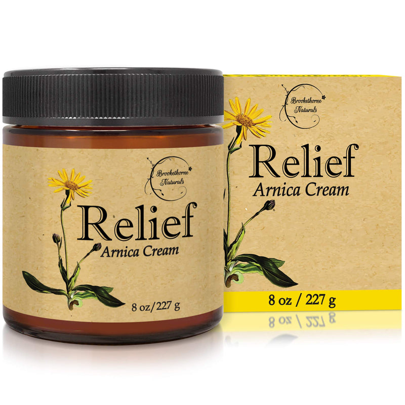 Relief Arnica Cream – Enriched with Lemongrass, Eucalyptus & Rosemary Essential Oils – All Natural Massage Lotion for Sore Muscles & Stiffness. Perfect for Massage Therapy by Brookethorne Naturals - NewNest Australia