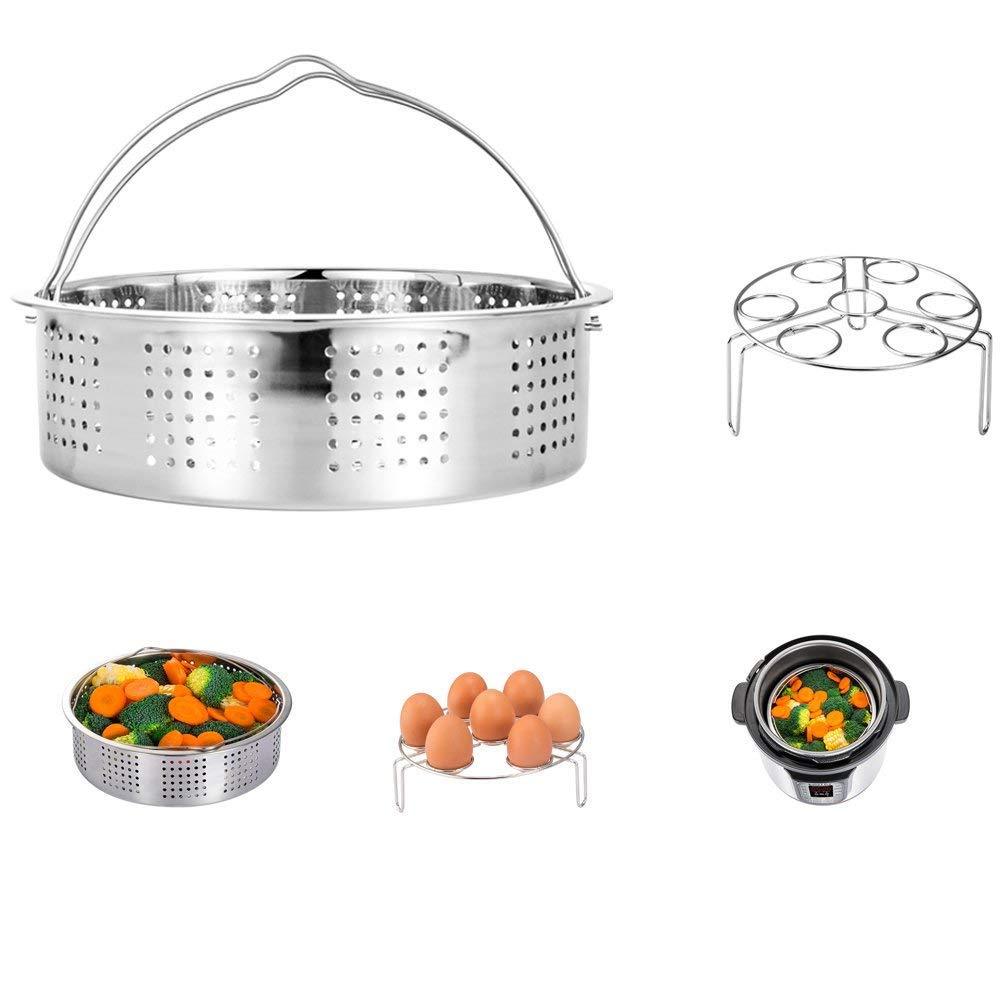 HapWay Stainless Steel Steamer Basket with Egg Steam Rack Trivet Compatible with Instant Pot 5,6 qt Electric Pressure Cooker - NewNest Australia