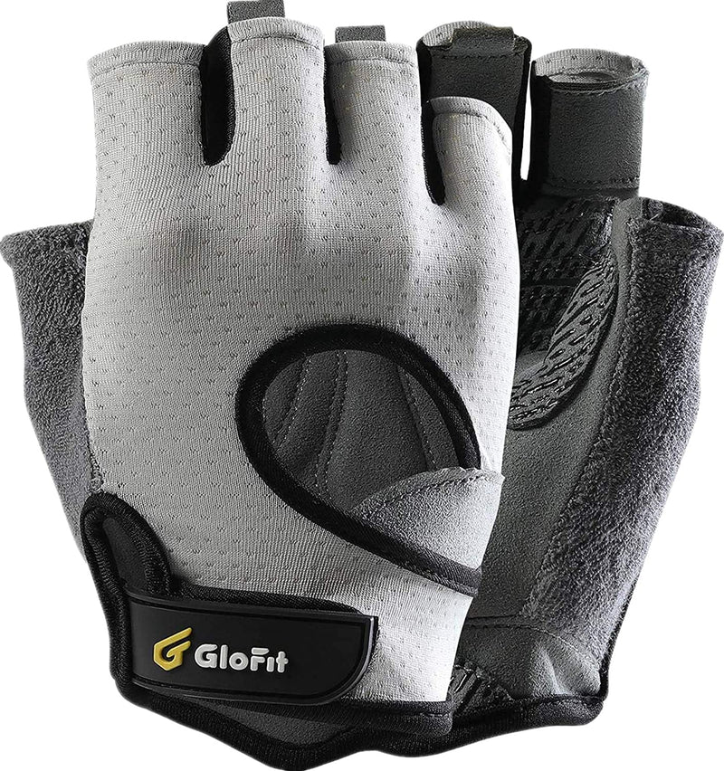 LIFECT Freedom Workout Gloves, Knuckle Weight Lifting Shorty Fingerless Gloves with Curved Open Back, for Powerlifting, Gym, Women and Men Grey Large - NewNest Australia