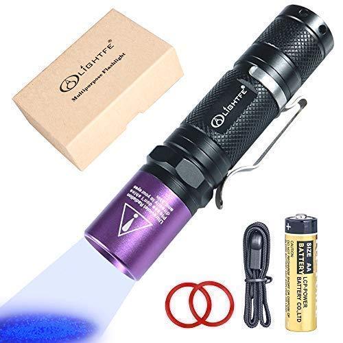 LIGHTFE UV Flashlight Black light 365nm UV light Blacklight UV301D with LG LED Source,Black Filter Lens, Max.3000mW high power for Resin Glue Curing Light, Rocks and Mineral Glowing,A/C Leak Detector - NewNest Australia