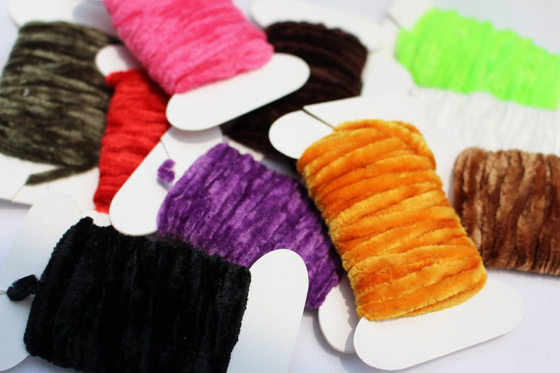 Tigofly 10 Cards 50m Worms Rayon Yarn Tinsel Chenille Floss Line Thread Woolly Bugger Nymph Fly Tying Materials - NewNest Australia