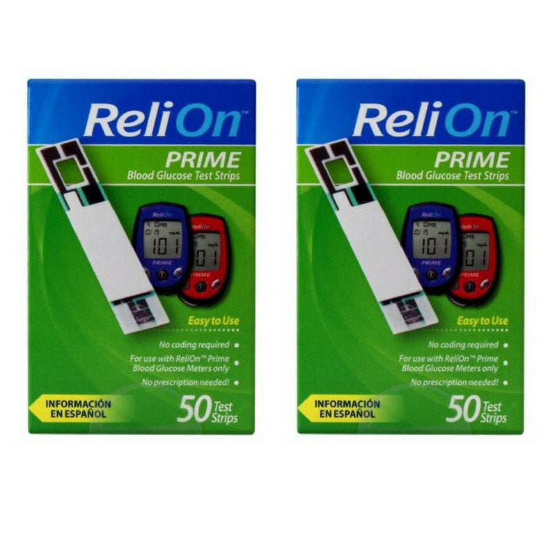 ReliOn Prime Blood Glucose Test Strips, 50 Ct (2 Pack) - NewNest Australia