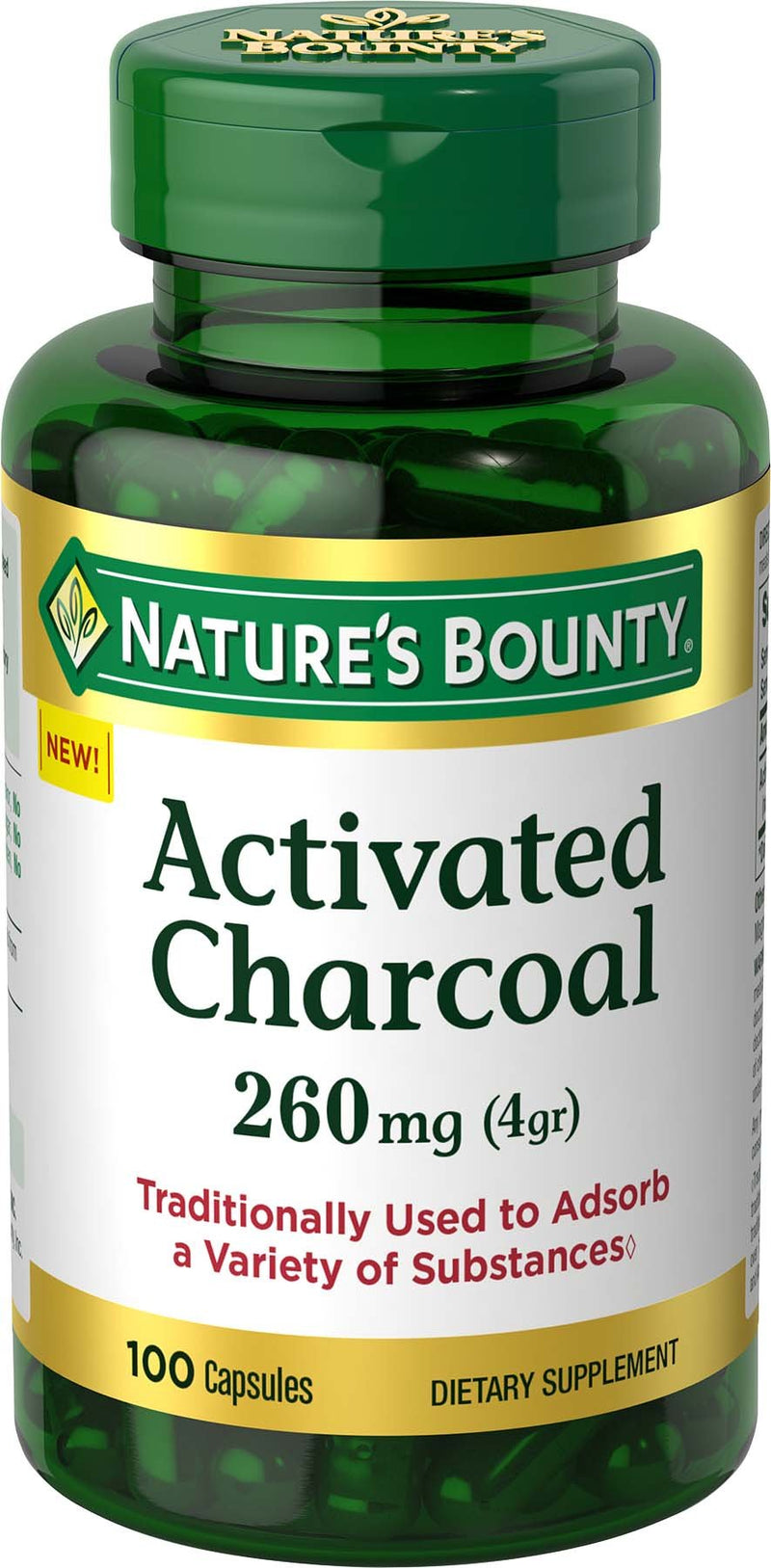 Nature's Bounty Activated Charcoal, 260 Mg, 100 Count - NewNest Australia