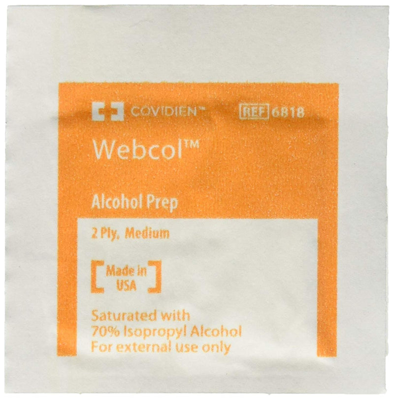 Kendall Webcol Alcohol Preps (Sterile), Medium - NewNest Australia