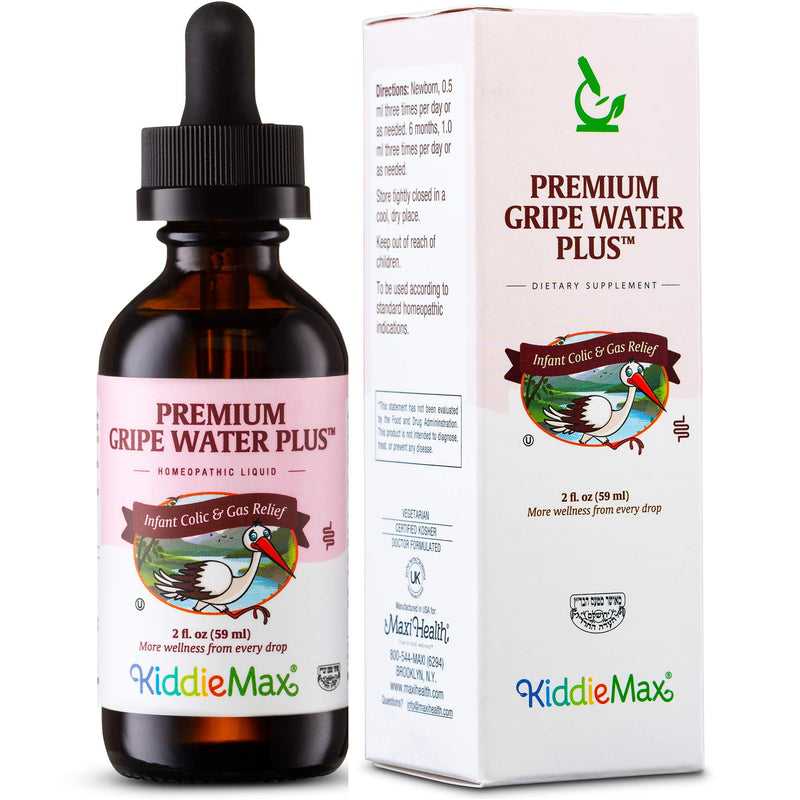 Maxi-Health Homeopathic Gripe Water for Baby's - Infant Colic, Hiccup, Gas Relief | Premium Fast Acting Herbal Drops | 59 mL - NewNest Australia