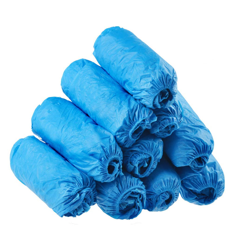 Dssiy 100 Pack Disposable Hygienic Boot & Shoe Covers 100 pack(50 Pairs)|Waterproof Slip Resistant Non-Slip, Durable for Construction, Workplace, Indoor Carpet Floor Protection,One Size Fits Most Blue - NewNest Australia