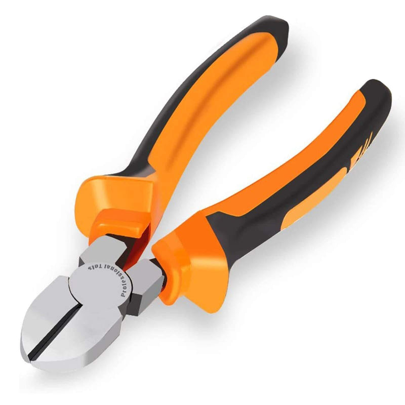 BOENFU Wire Cutter, Diagonal Cutter, Side Cutting Pliers Rustproof 6 Inches Orange - NewNest Australia