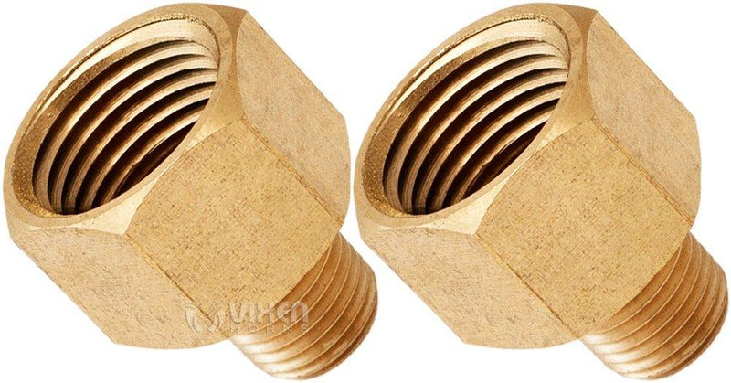 Vixen Horns 1/4" NPT Male to 1/2" NPT Female Brass Thread Expander Fitting for Train/Air Horn Tanks - Bundle of Two Fittings VXA1412-2 - NewNest Australia