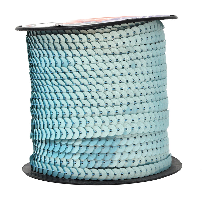 Mandala Crafts Flat Sequin Strip Trim on Strings for Crafts, Fringe, and Sewing; Aquamarine 6mm 100 Yard Roll 6mm 100 Yards - NewNest Australia