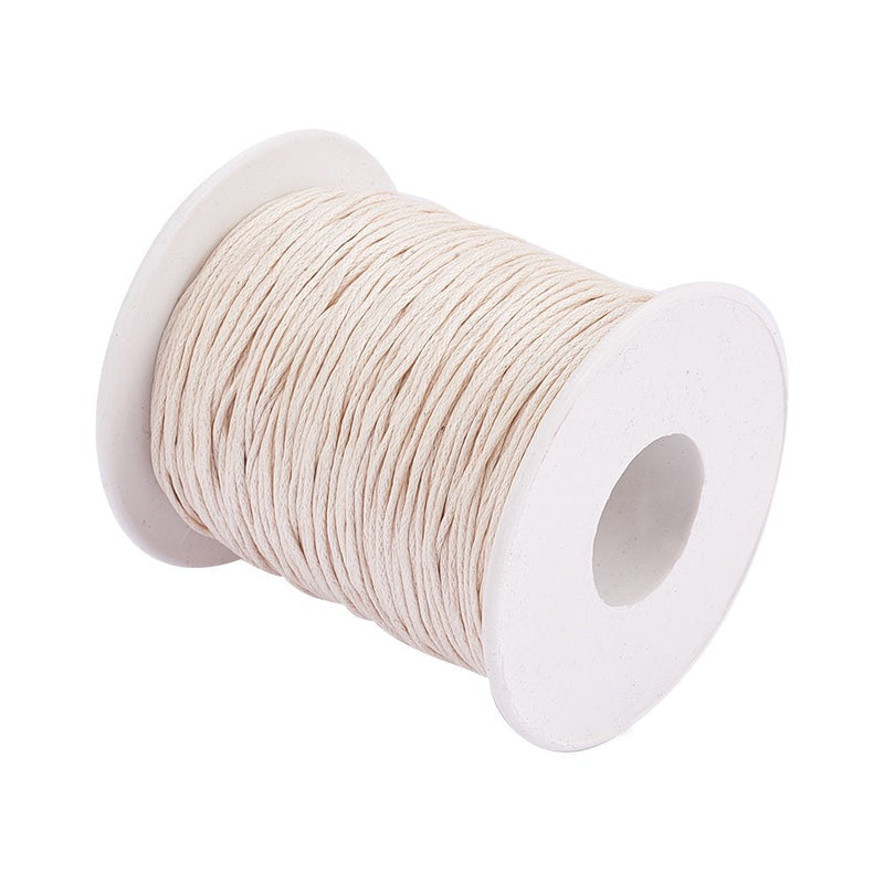PH PandaHall 100 Yards 1mm Waxed Cotton Cord Thread Beading String for Bracelet Necklace Jewelry DIY Craft Making Crafting Beading, Beige 1mm-100 Yards - NewNest Australia