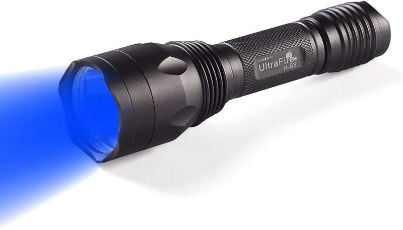 UltraFire Blue Light Flashlight Hunting Torch 256 Yard 470 nm Wavelength Professional Blue Beam Flashlight Fishing Hunting H-B3 - NewNest Australia