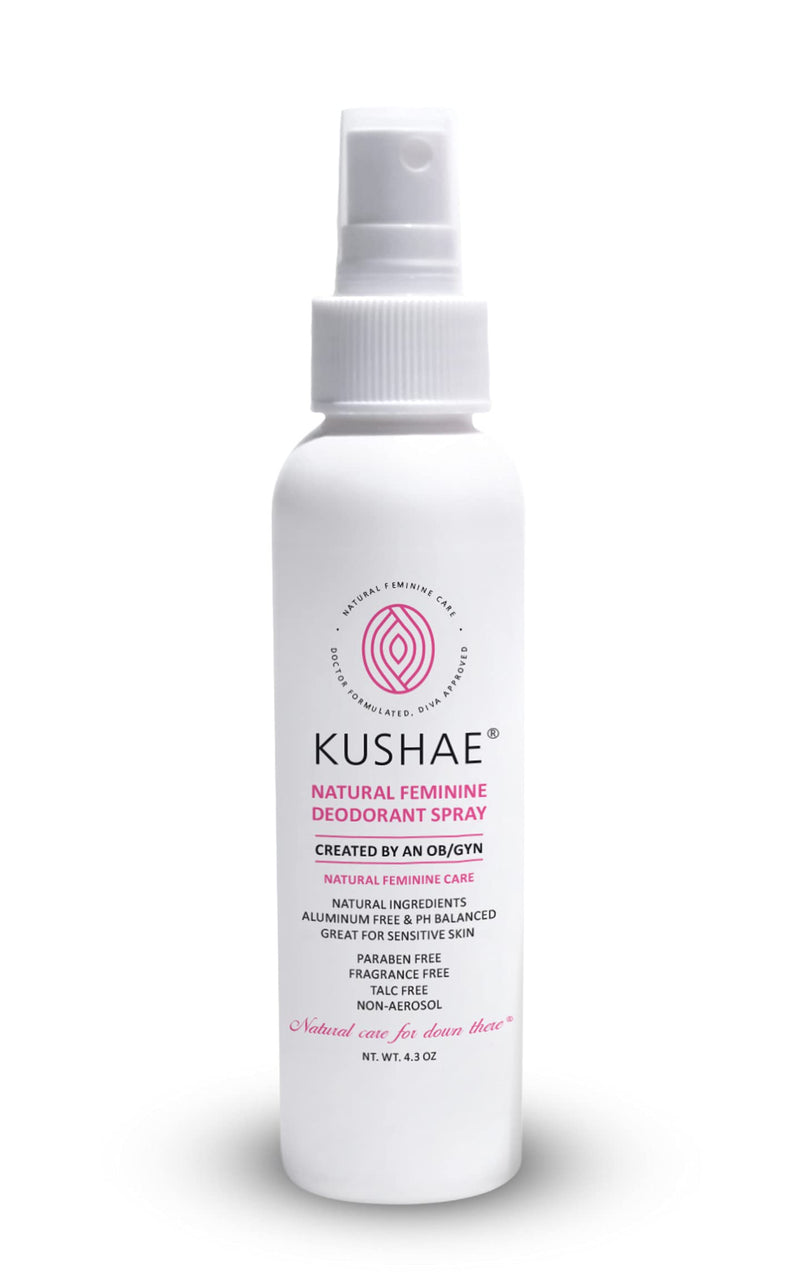Kushae Feminine Deodorant Spray – OB/GYN Made, All Natural, Prevent Odors in Intimate Areas Due to Sweat from Workouts, Busy Days, Warm Climates, Hormonal Changes, Made in USA - NewNest Australia