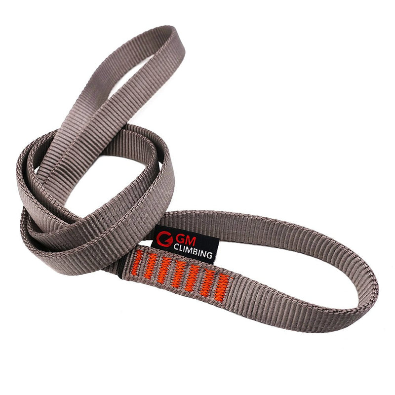 GM CLIMBING 16mm Nylon Sling Runner 22kN / 4950lbf CE UIAA Certified Gray 60cm / 24inch | Pack of 3 - NewNest Australia