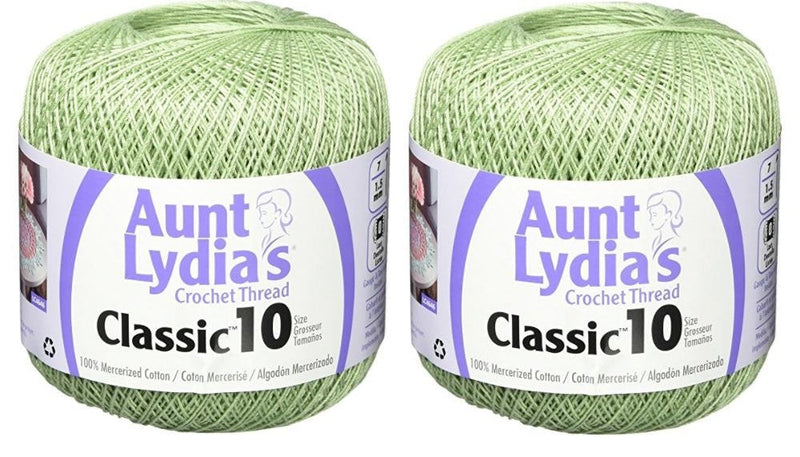 Aunt Lydia's Crochet Thread - Size 10 - Frosty Green (2-Pack) - NewNest Australia
