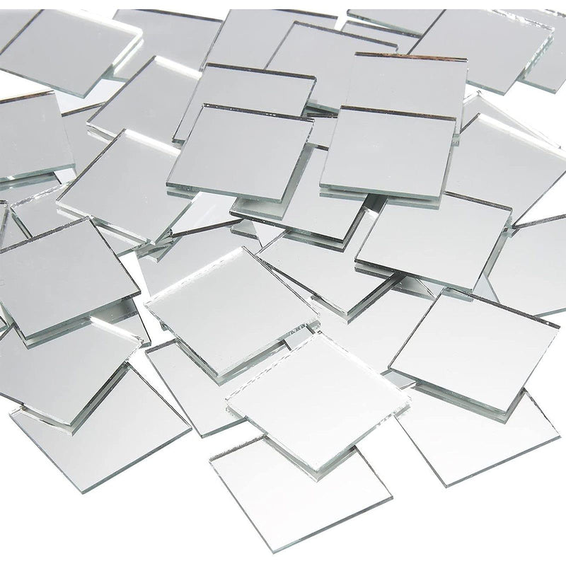 120 Pieces 1 inch Small Square Mirror Tiles for Arts and Crafts Supplies - NewNest Australia