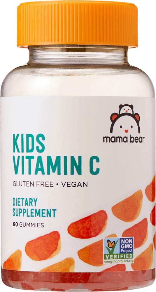 Amazon Brand - Mama Bear Vegan Kids Vitamin C, 60 Gummies, Immune Health, 125 mg Vitamin C per gummy - NewNest Australia