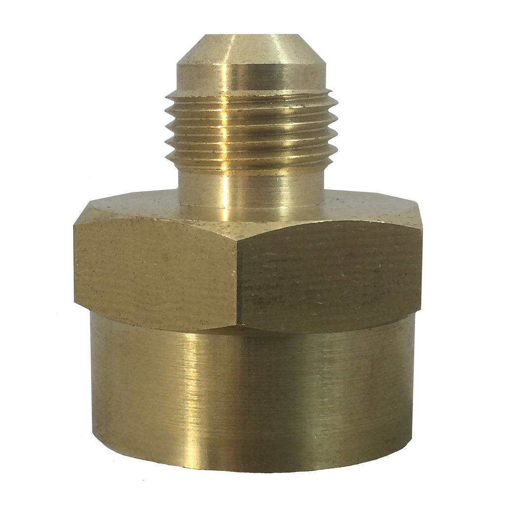 Brass Connector for Fuel or Gas Line coupling adapter 46F 3/8" flare 45° x 3/4" FNPT Campana Niple - [46F0612] Conector de latón para línea de combustible o gas 46F Mflare 45 ° x FNPT - NewNest Australia