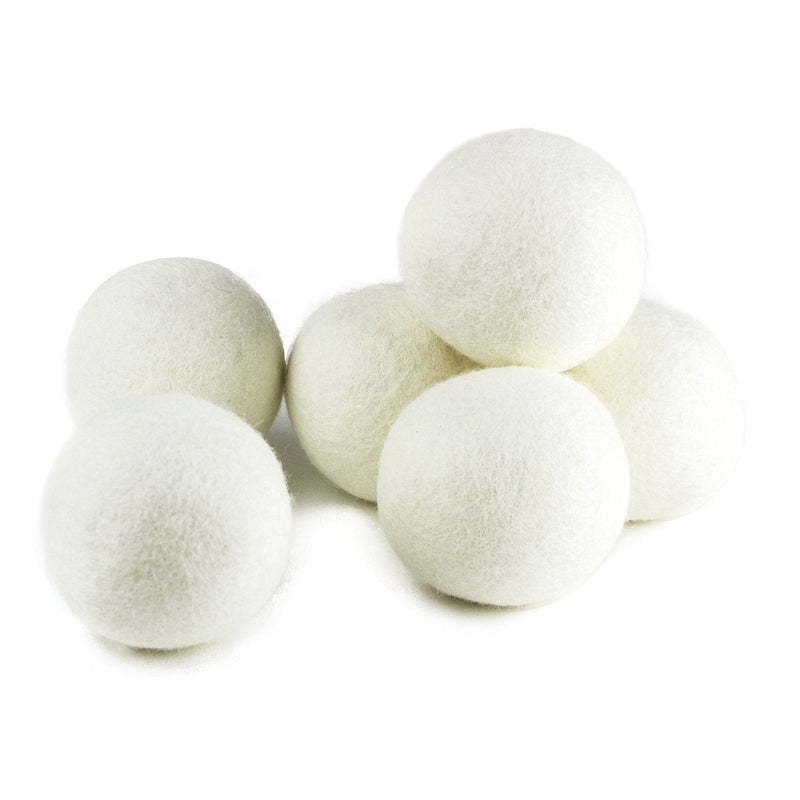 (Upgraded) SnugPad XL Size Wool Dryer Balls Natural Fabric Softener & 100% Organic Premium New Zealand Wool, Reduce Wrinkles & Save Time, Baby Safe & Hypoallergenic, White 6Count 6 Count (Pack of 1) - NewNest Australia