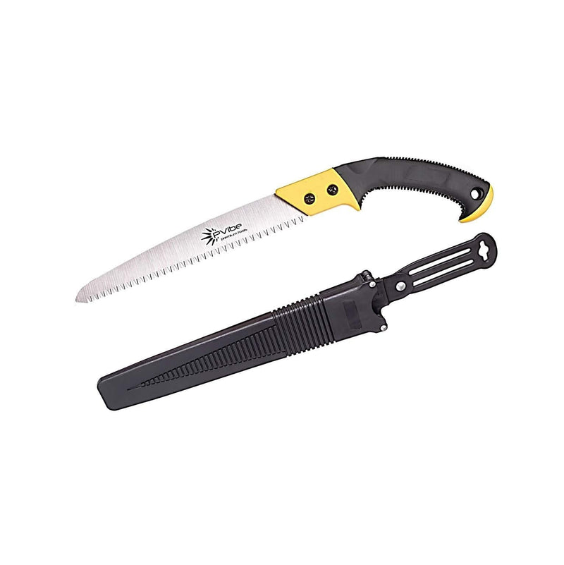 PVibe Tools Heavy Duty Pruning Saw - 10" Razor Sharp Straight Crosscut Blade - Ergonomical Comfort Handle Perfect for Trimming Trees, Plants, Shrubs, Wood, and More! Includes Blade Sheath Cover - NewNest Australia