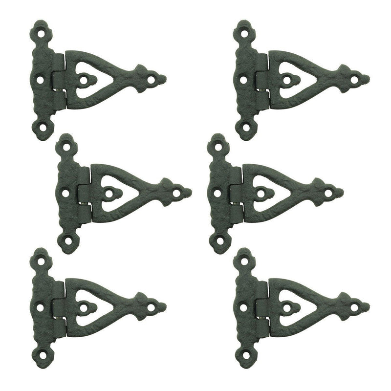 Black Wrought Iron Door Hinge Strap 3 Inches RSF Finish Barn Door Hinges Eternity Design Hardware Included Pack of 6 - NewNest Australia