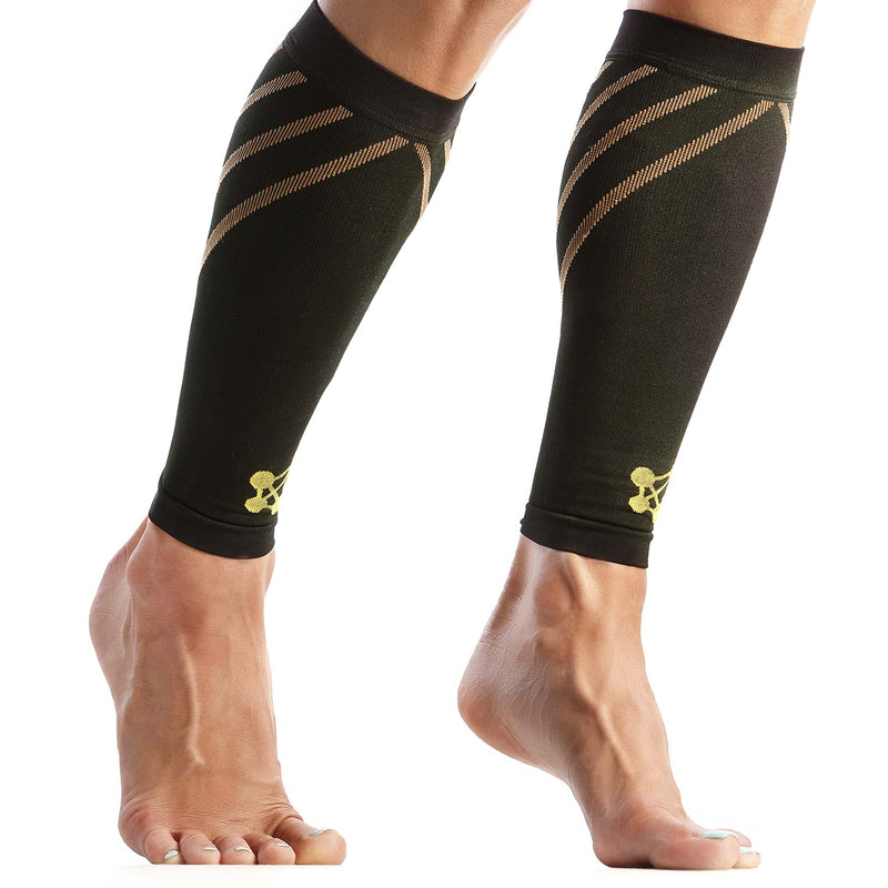 CopperJoint Compression Calf Sleeve – Copper-Infused High-Performance Design, Promotes Proper Blood Flow, Offers Superior Compression and Support for All Lifestyles - Pair Small - NewNest Australia