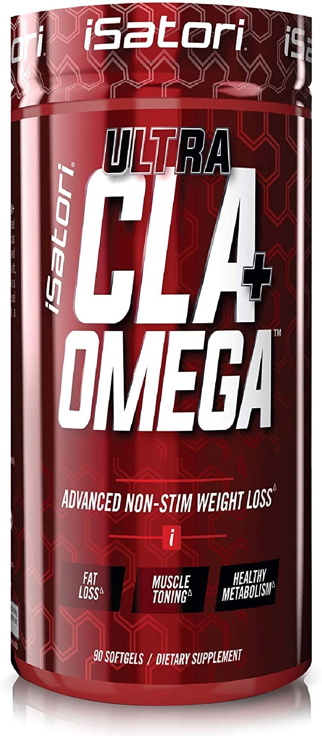 iSatori Ultra CLA - Omega 3 6 9 Safflower Oil Fish Oil Conjugated Linoleic Acid - Natural Weight Loss Exercise Enhancement Fat Burner Muscle Toner - Stimulant Free Dietary Supplement - 90 Softgels - NewNest Australia