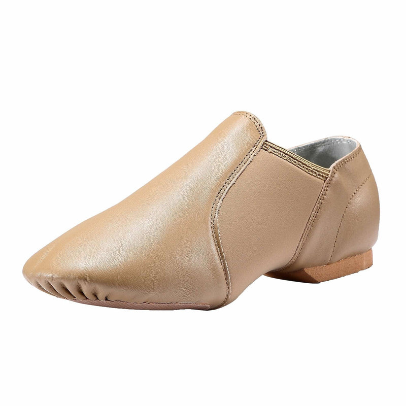 Dynadans Women's Leather Upper Slip-on Jazz Shoe 8.5 Women/8 Men Brown - NewNest Australia